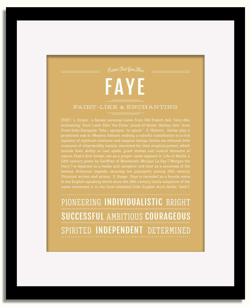 Frame Options | Matte Gold | Black Frame, Matted