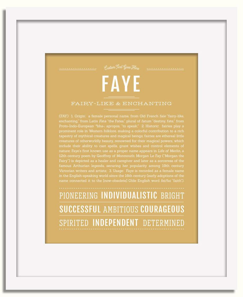 Frame Options | Matte Gold | White Frame, Matted