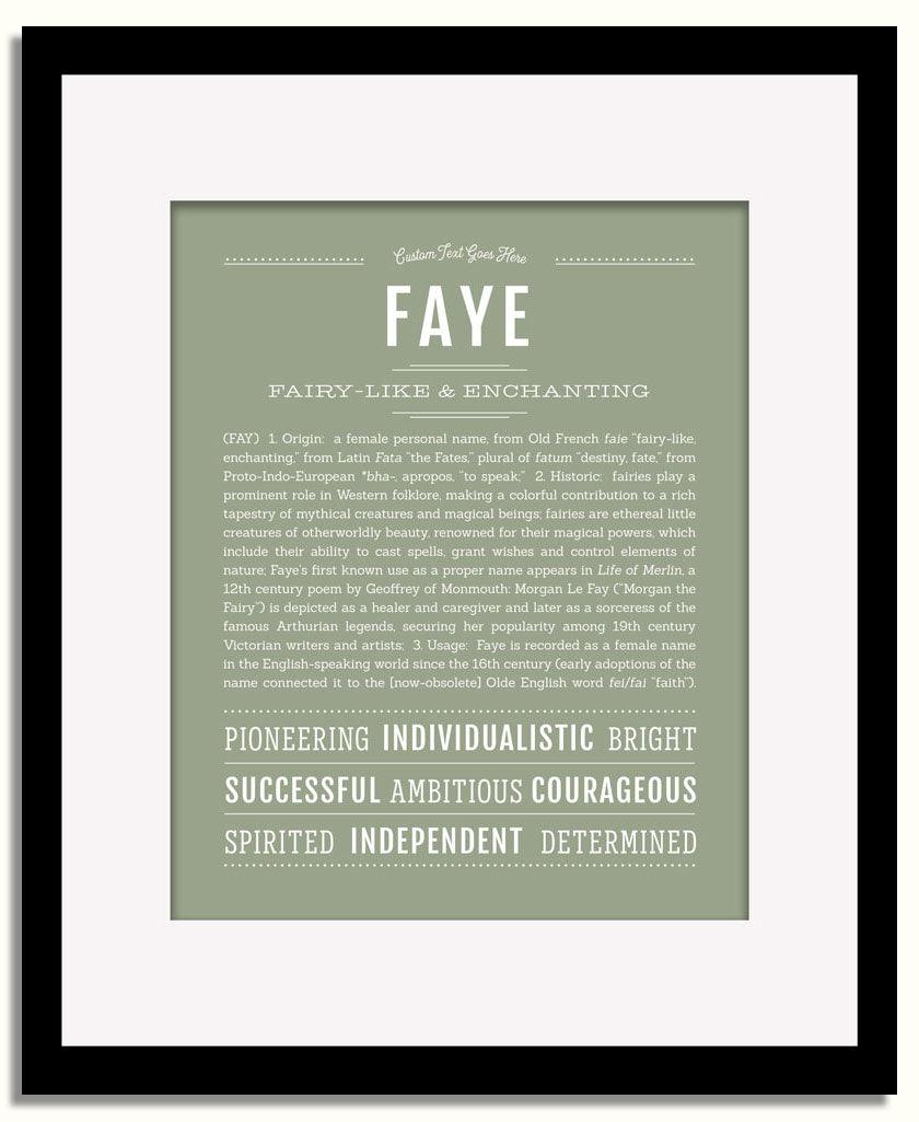 Frame Options | Sage | Black Frame, Matted