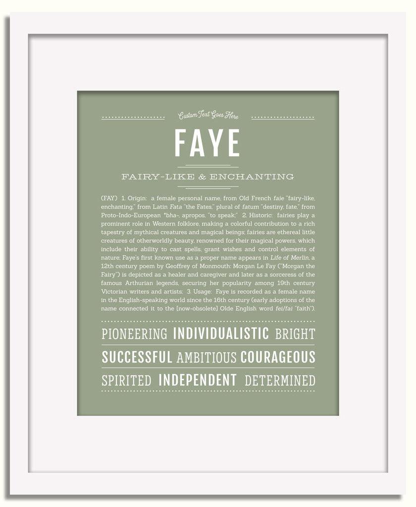 Frame Options | Sage | White Frame, Matted