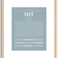 Faye | Name Art Print