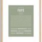 Faye | Name Art Print