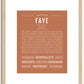 Faye | Name Art Print