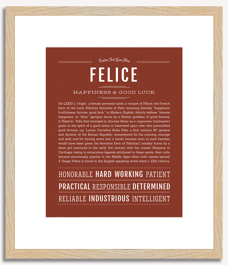 Felice | Name Art Print