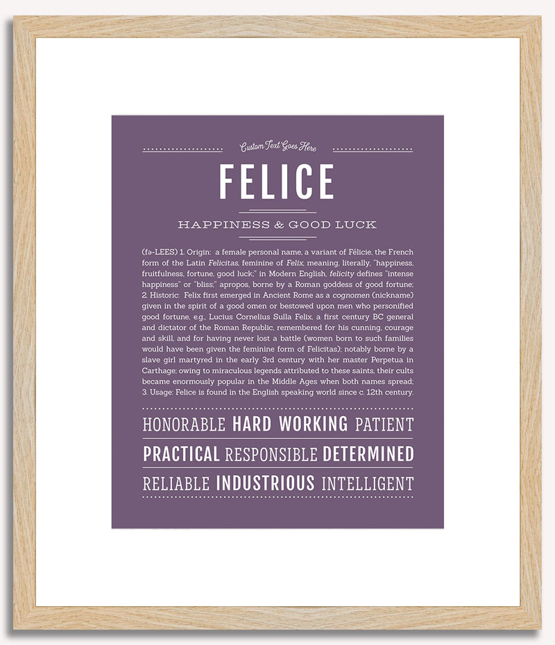 Felice | Name Art Print