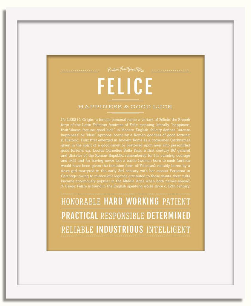 Frame Options | Matte Gold | White Frame, Matted