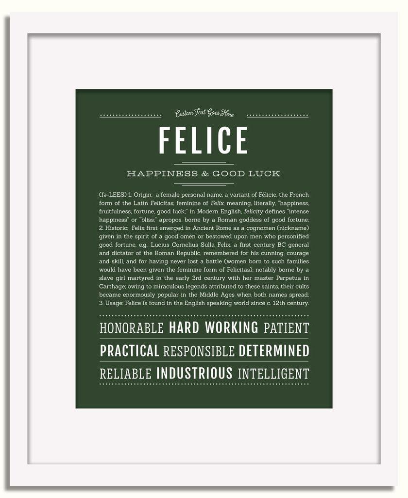 Frame Options | Deep Forest | White Frame, Matted