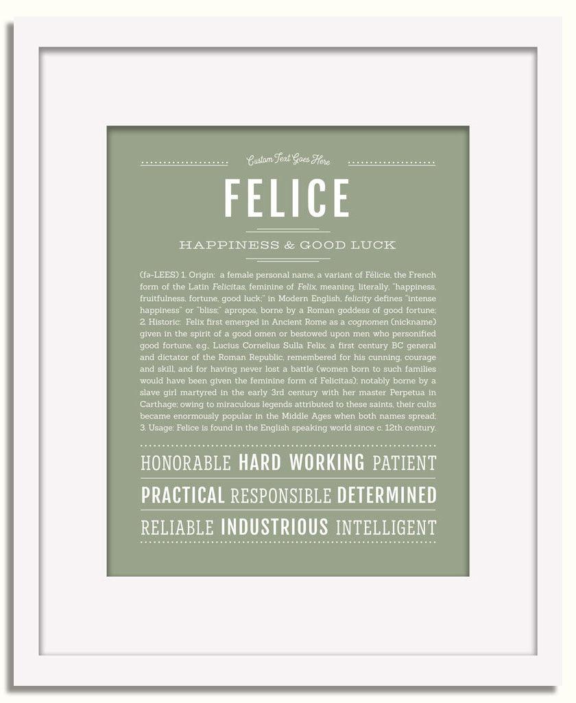 Frame Options | Sage | White Frame, Matted