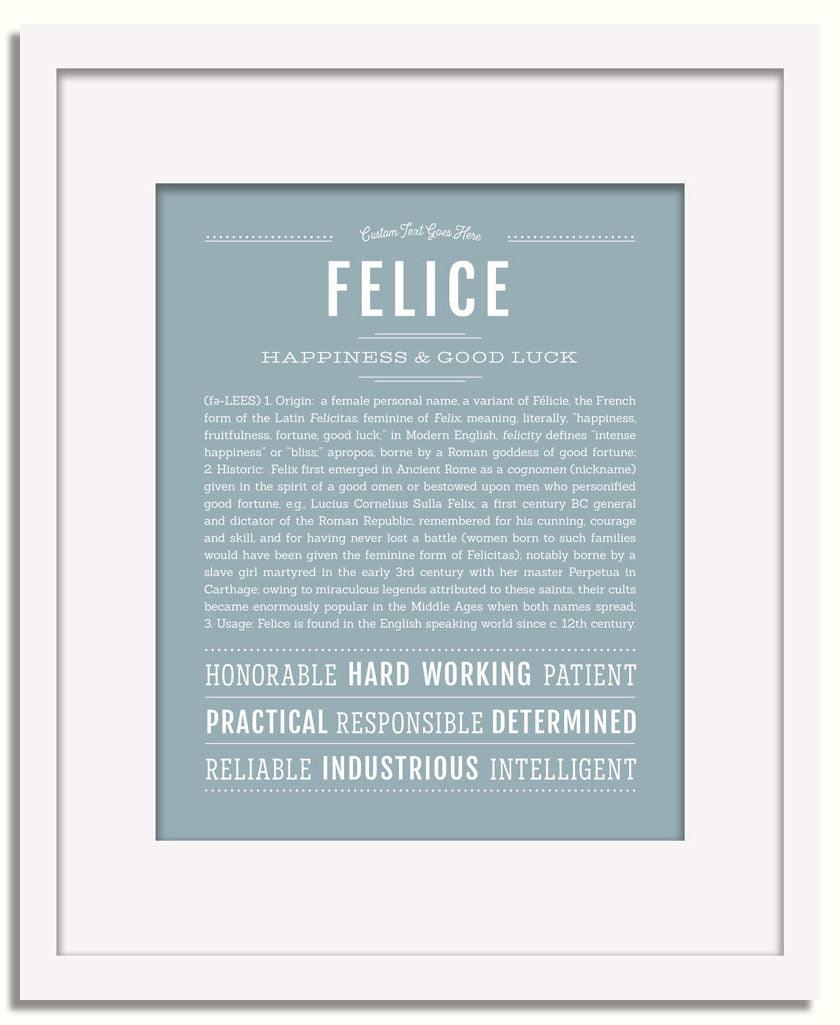 Frame Options | Powder Blue | White Frame, Matted