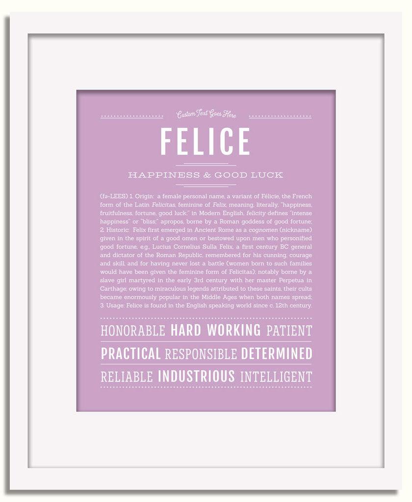 Frame Options | Lilac | White Frame, Matted