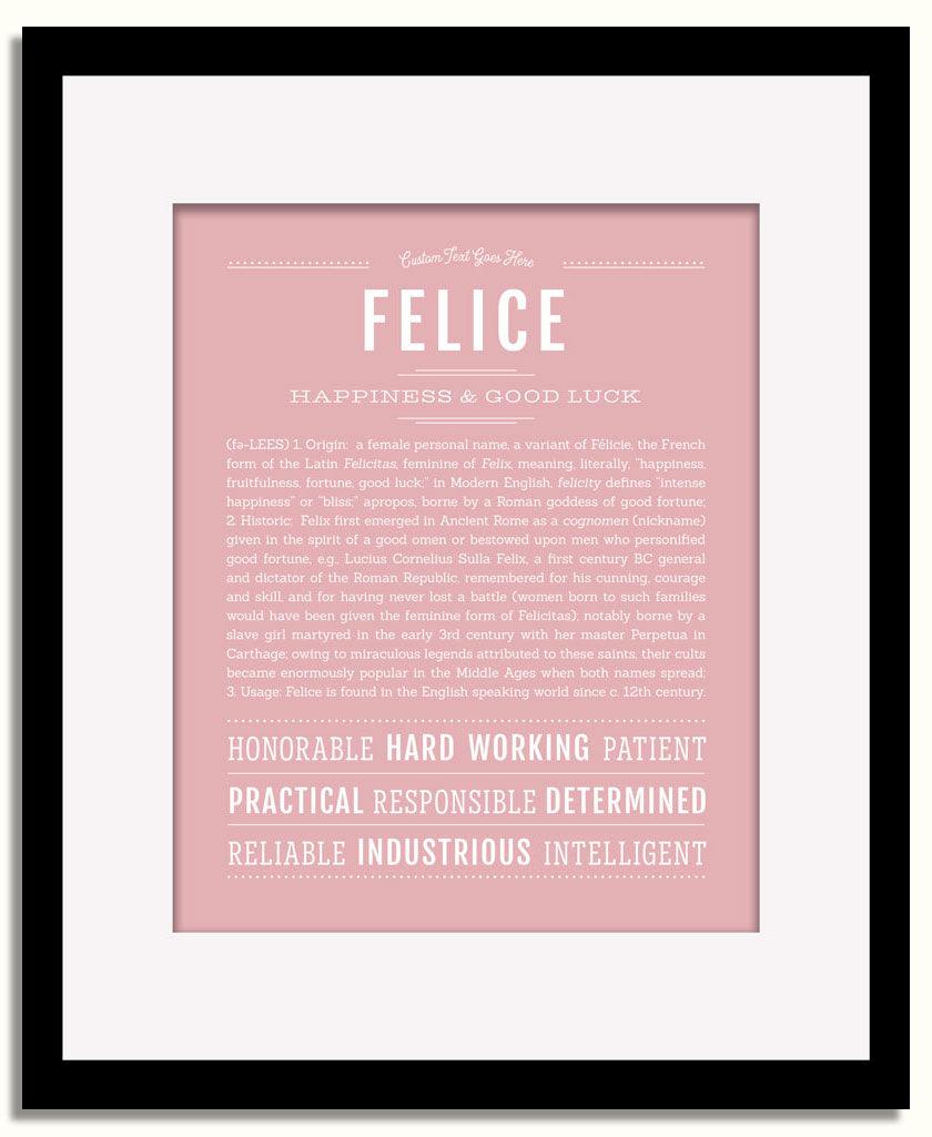 Frame Options | Dusty Rose | Black Frame, Matted