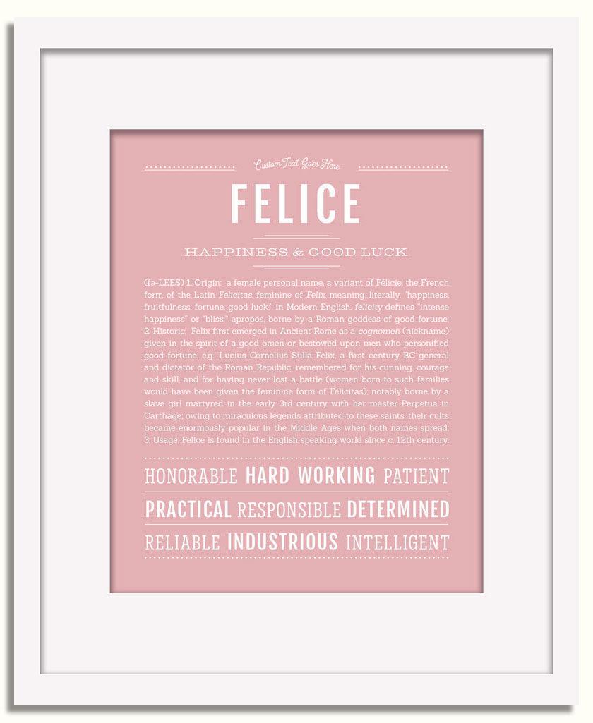 Frame Options | Dusty Rose | White Frame, Matted