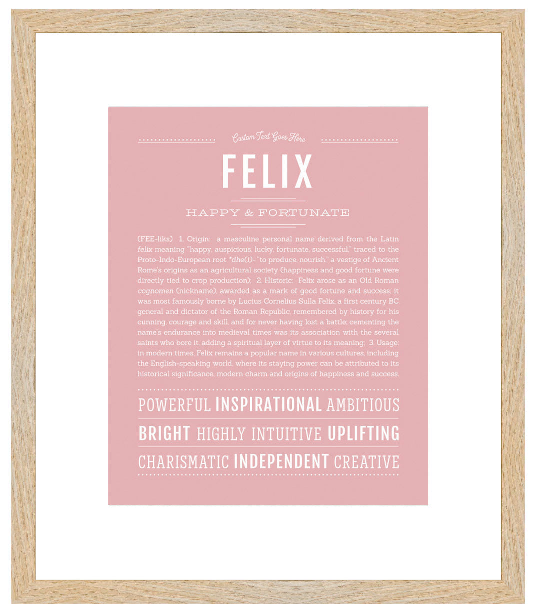 Frame Options | Dusty Rose | Maple Frame, Matted