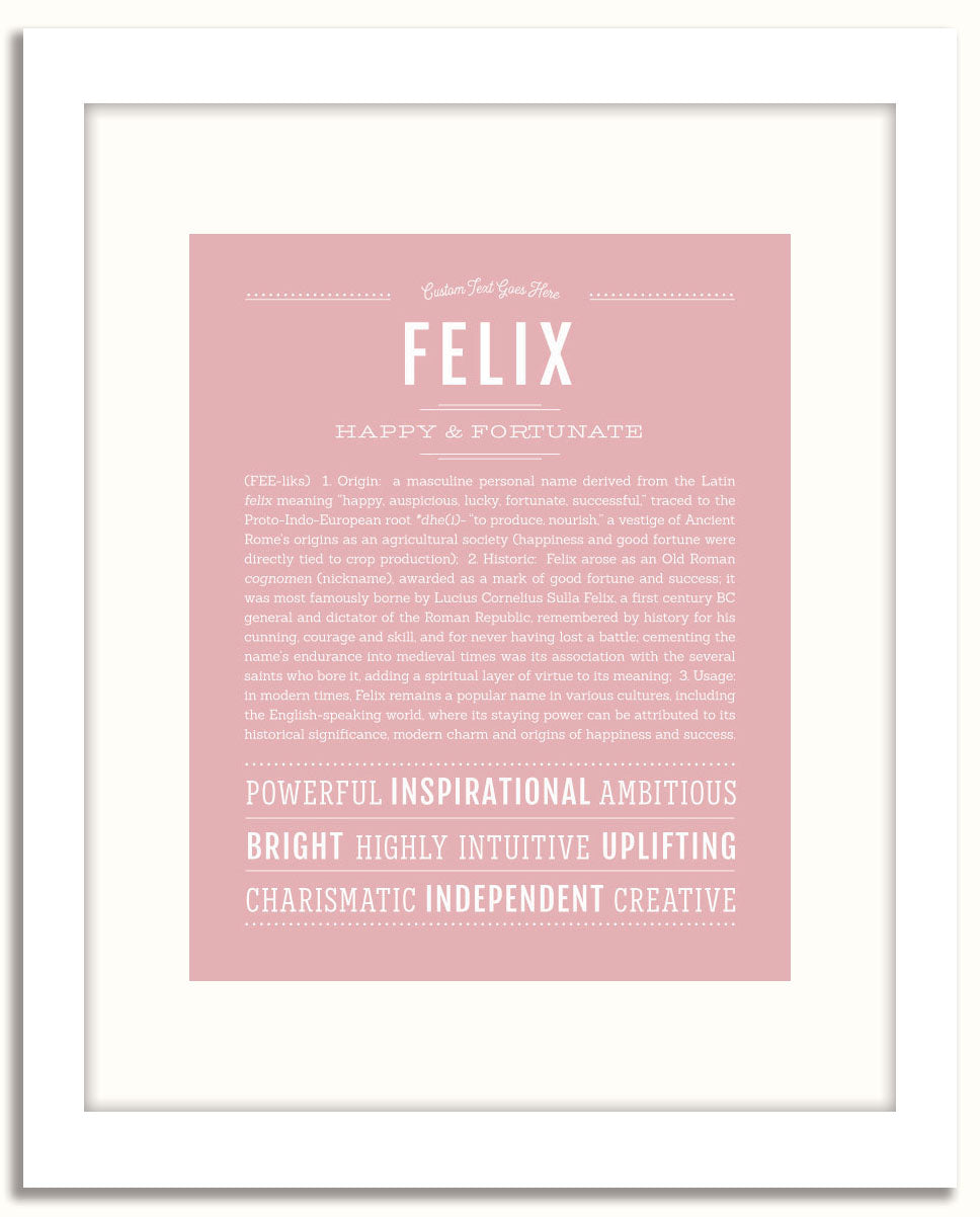 Frame Options | Dusty Rose | White Frame, Matted