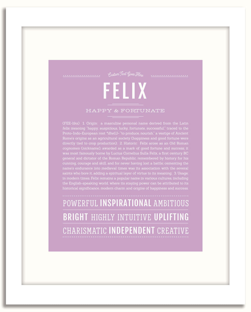 Frame Options | Lilac | White Frame, Matted