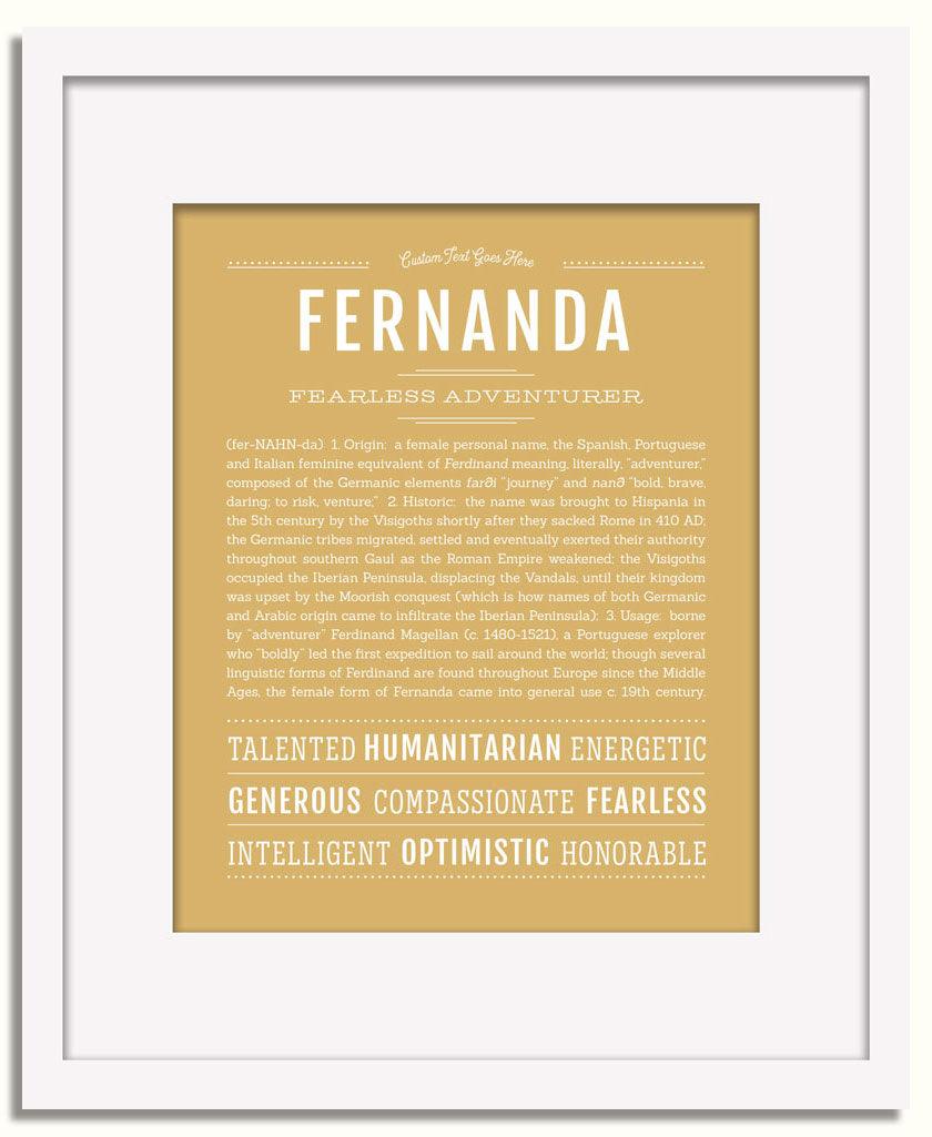 Frame Options | Matte Gold | White Frame, Matted