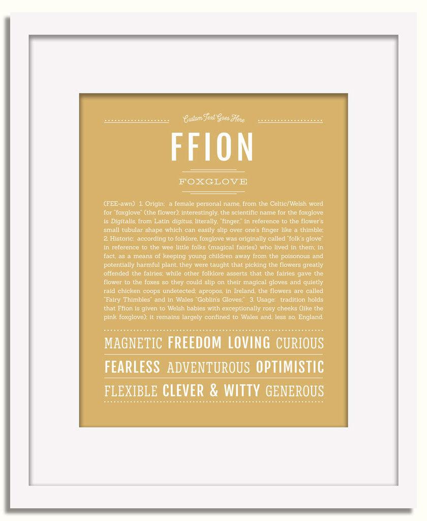 Frame Options | Matte Gold | White Frame, Matted