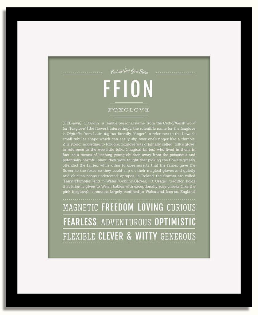 Frame Options | Sage | Black Frame, Matted