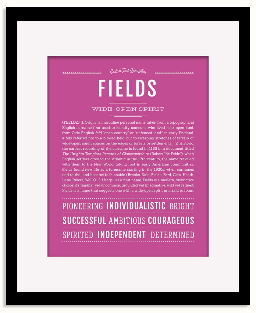 Frame Options | Dark Pink | Black Frame, Matted