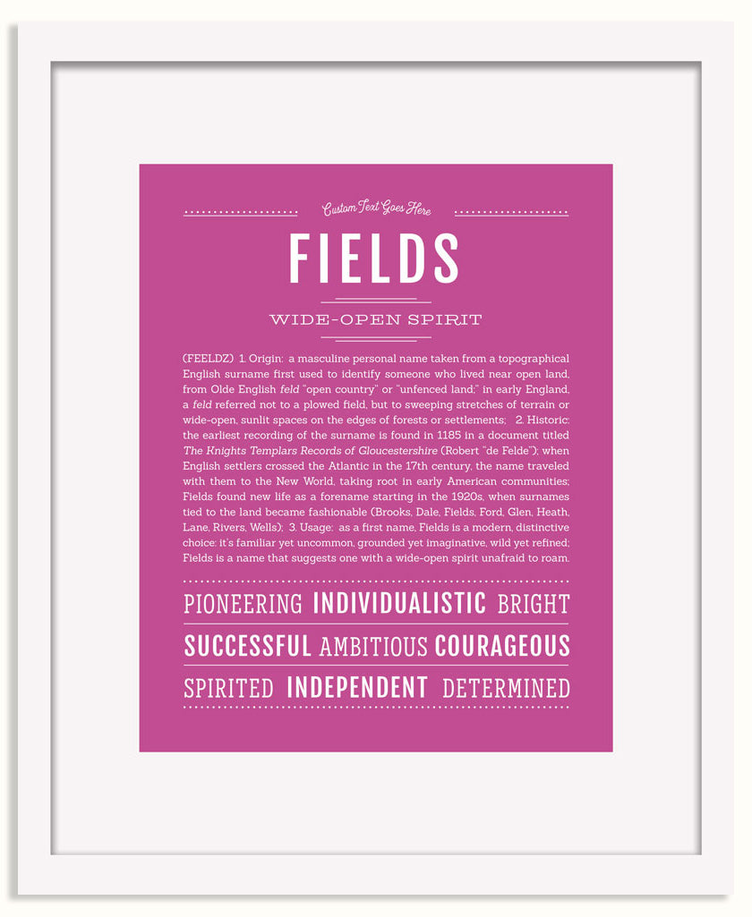 Frame Options | Dark Pink | White Frame, Matted