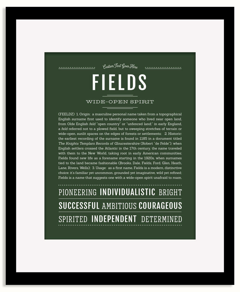 Frame Options | Deep Forest | Black Frame, Matted