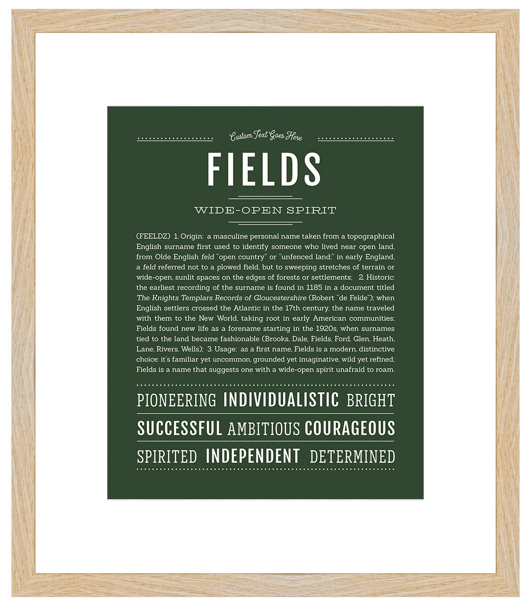 Frame Options | Deep Forest | Maple Frame, Matted