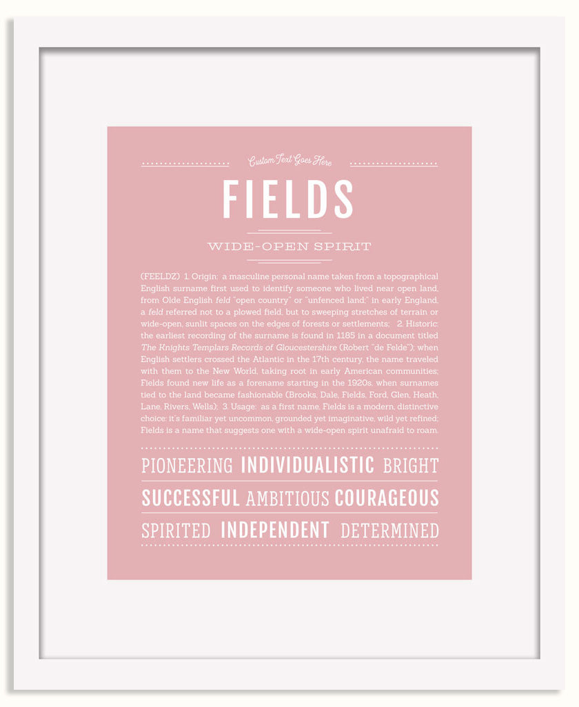 Frame Options | Dusty Rose | White Frame, Matted