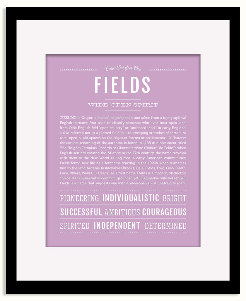 Frame Options | Lilac | Black Frame, Matted