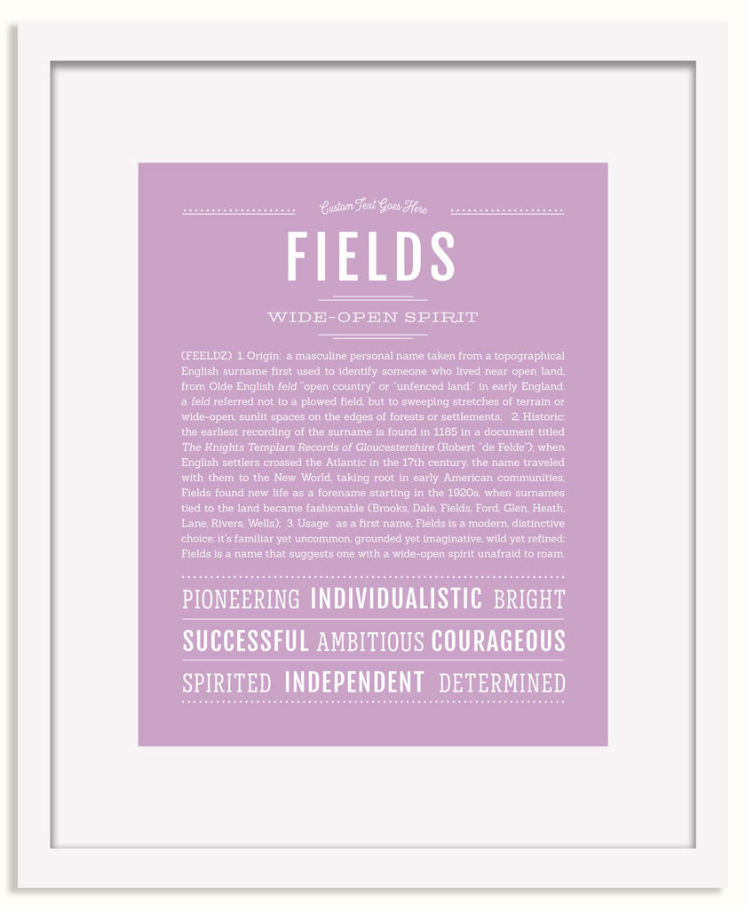 Frame Options | Lilac | White Frame, Matted