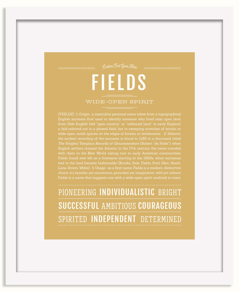 Frame Options | Matte Gold | White Frame, Matted