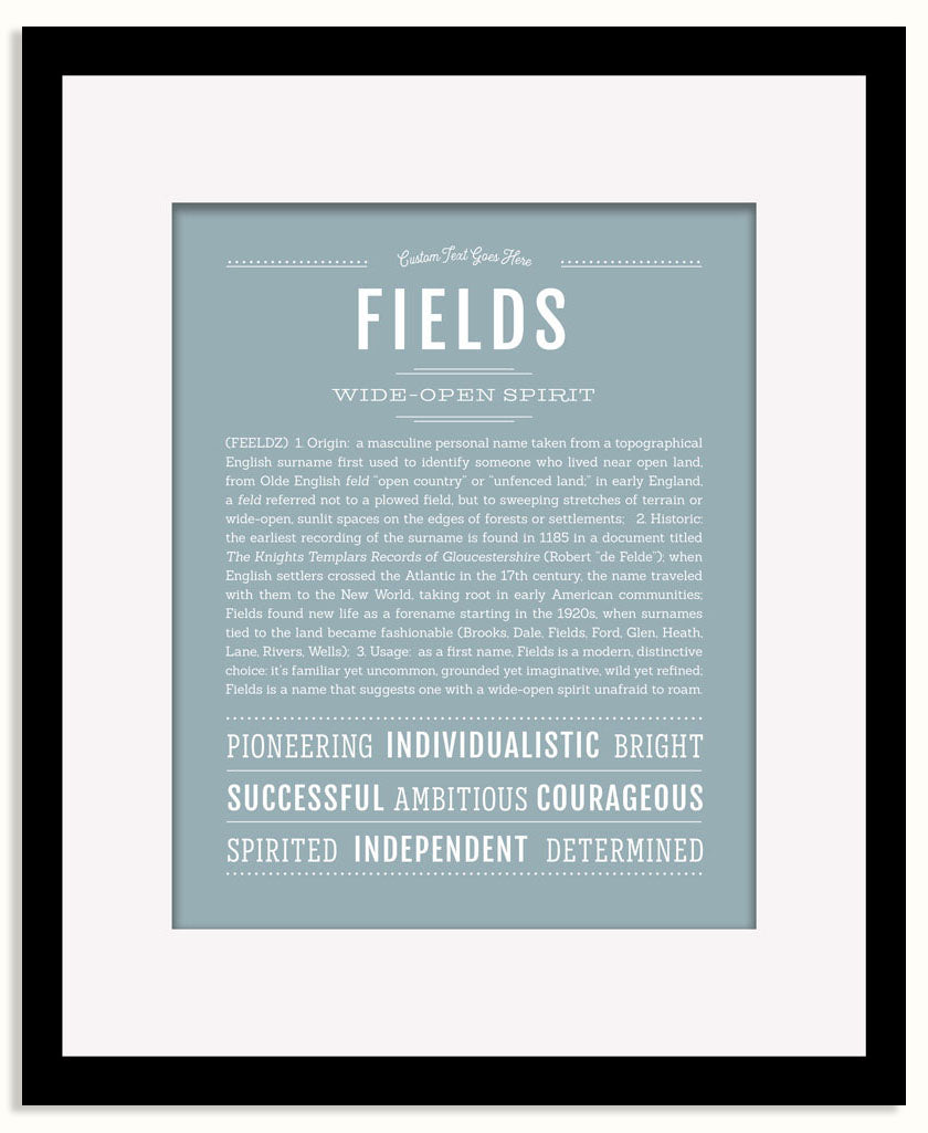 Frame Options | Powder Blue | Black Frame, Matted