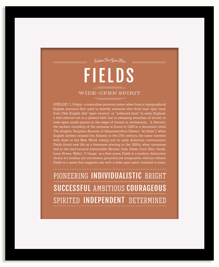 Frame Options | Terra Cotta | Black Frame, Matted