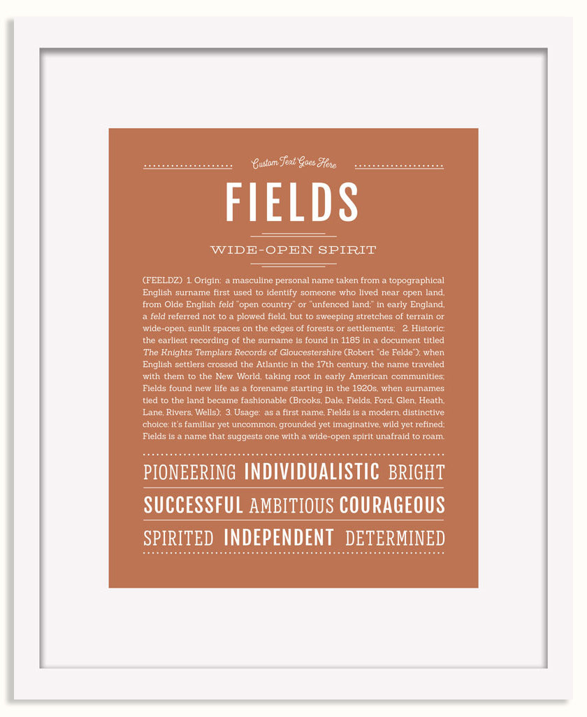 Frame Options | Terra Cotta | White Frame, Matted