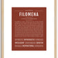 Filomena | Name Art Print