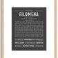 Filomena | Name Art Print