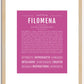 Filomena | Name Art Print