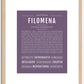 Filomena | Name Art Print