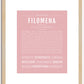 Filomena | Name Art Print