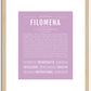 Filomena | Name Art Print