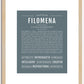 Filomena | Name Art Print