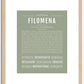 Filomena | Name Art Print