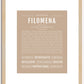 Filomena | Name Art Print