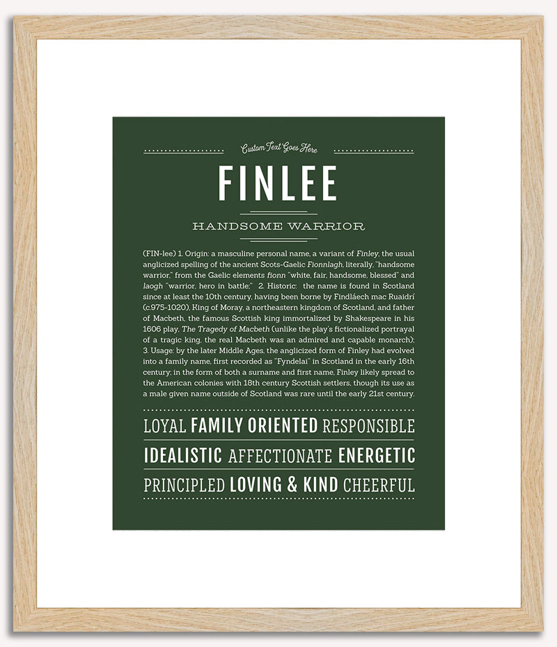 Finlee (male) | Name Art Print