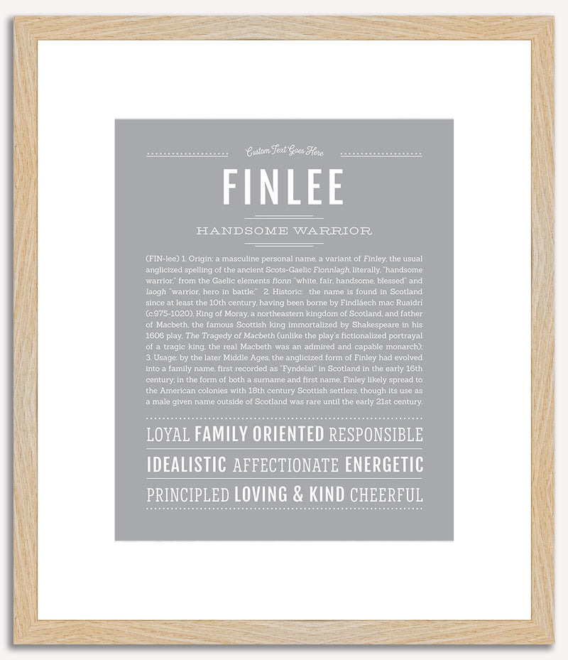 Finlee (male) | Name Art Print