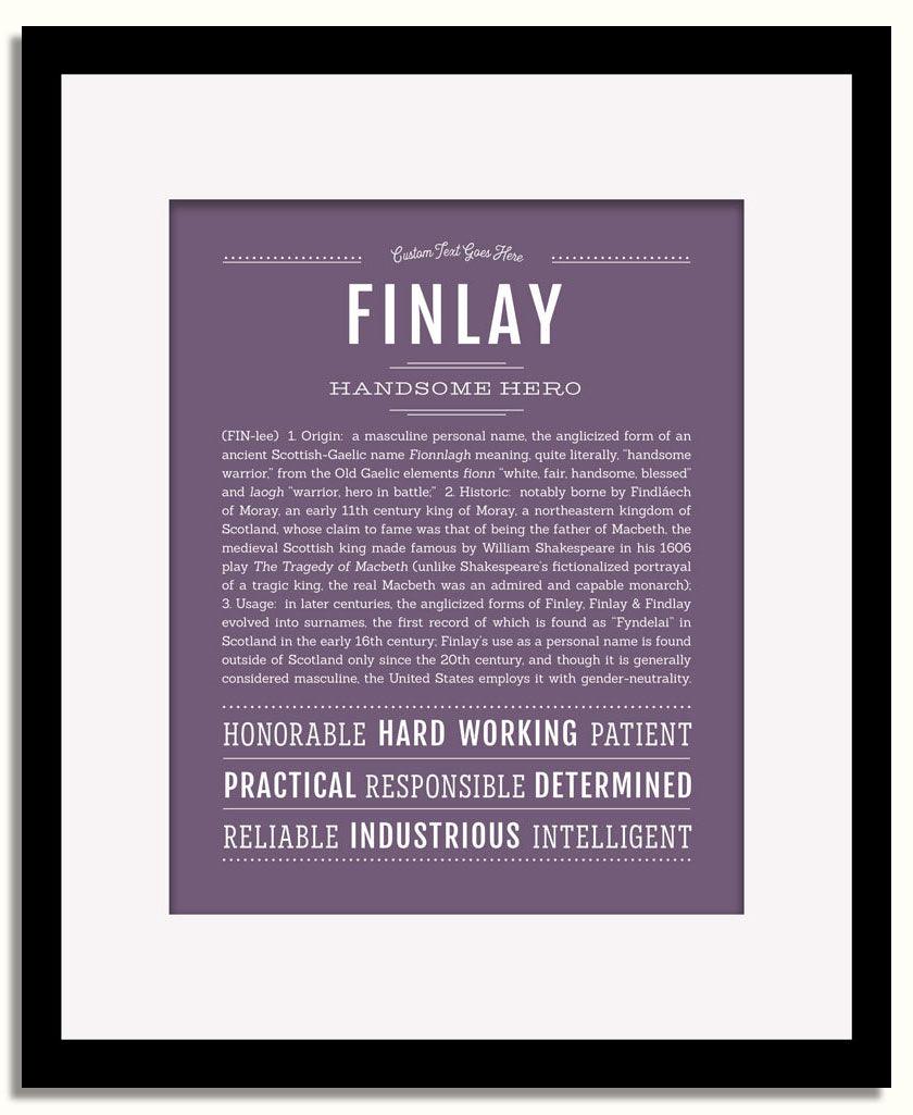 Frame Options | Deep Purple | Black Frame, Matted