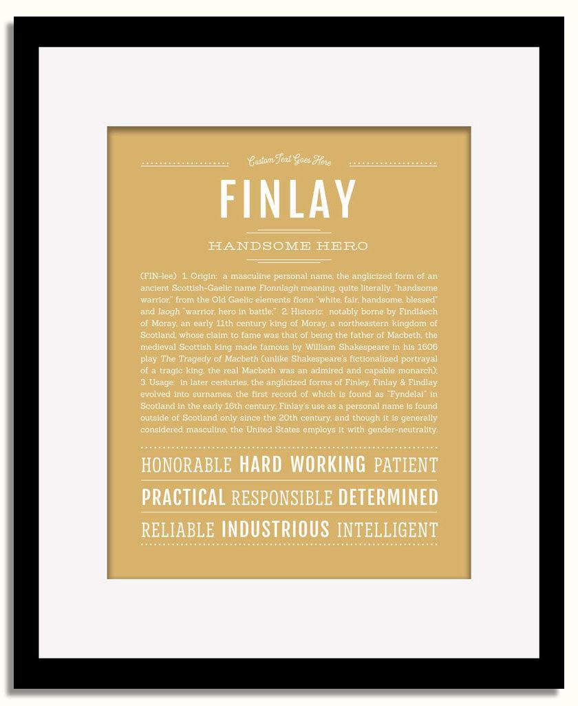 Frame Options | Matte Gold | Black Frame, Matted