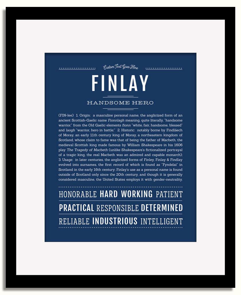 Frame Options | Midnight Blue | Black Frame, Matted