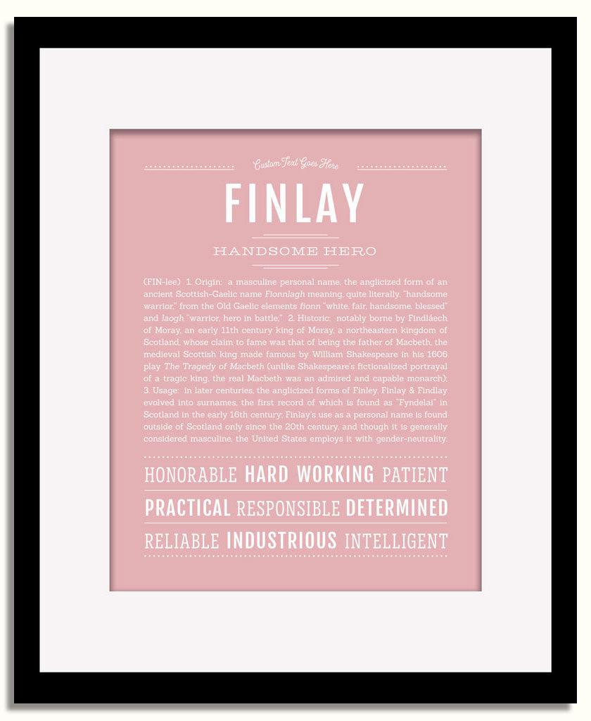 Frame Options | Dusty Rose | Black Frame, Matted