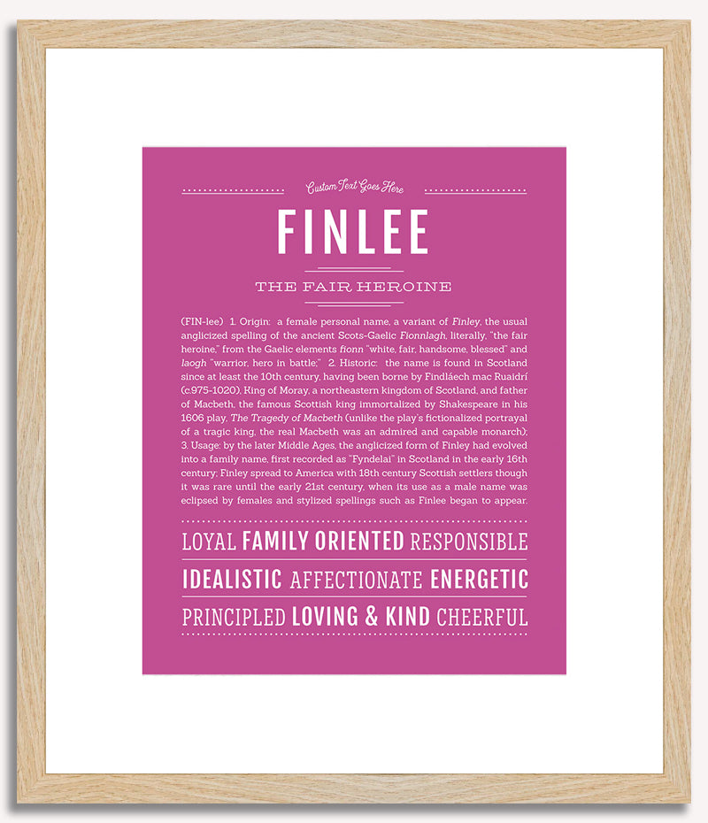 Finlee (female) | Name Art Print