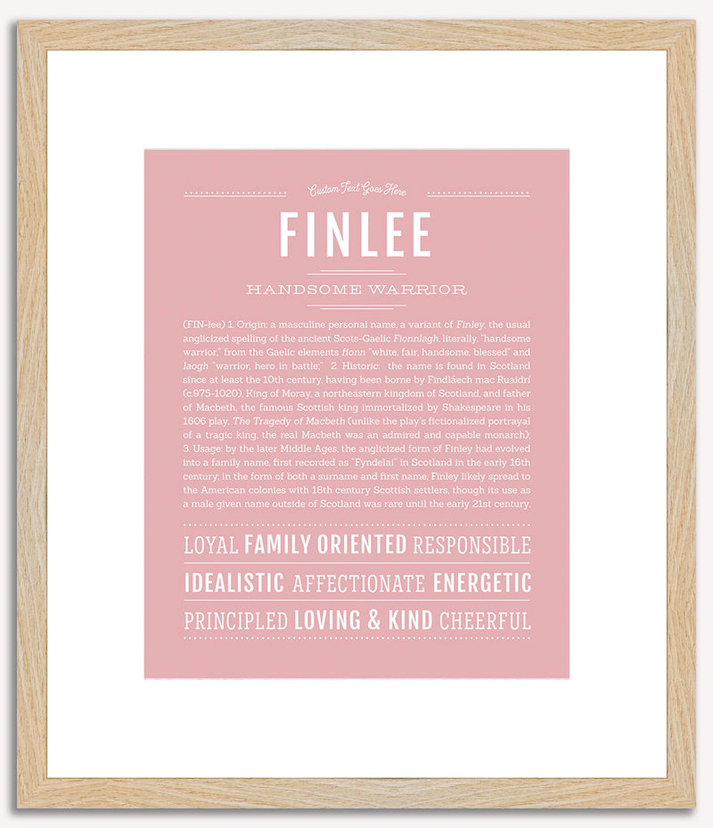 Finlee (male) | Name Art Print